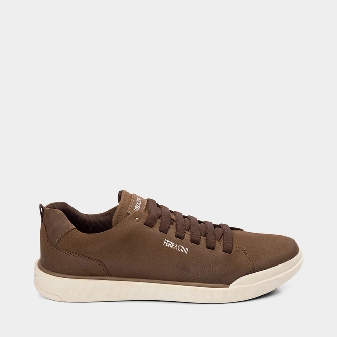 Tênis Casual Ferracini Star Couro Marrom