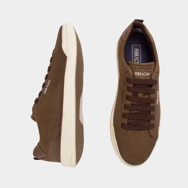 Tênis Casual Ferracini Star Couro Marrom