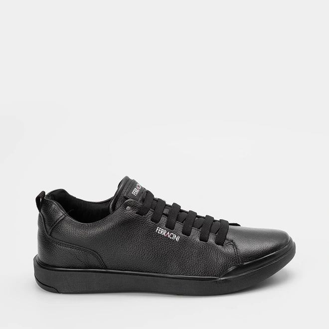 Tênis Casual Masculino Ferracini Star Couro Preto