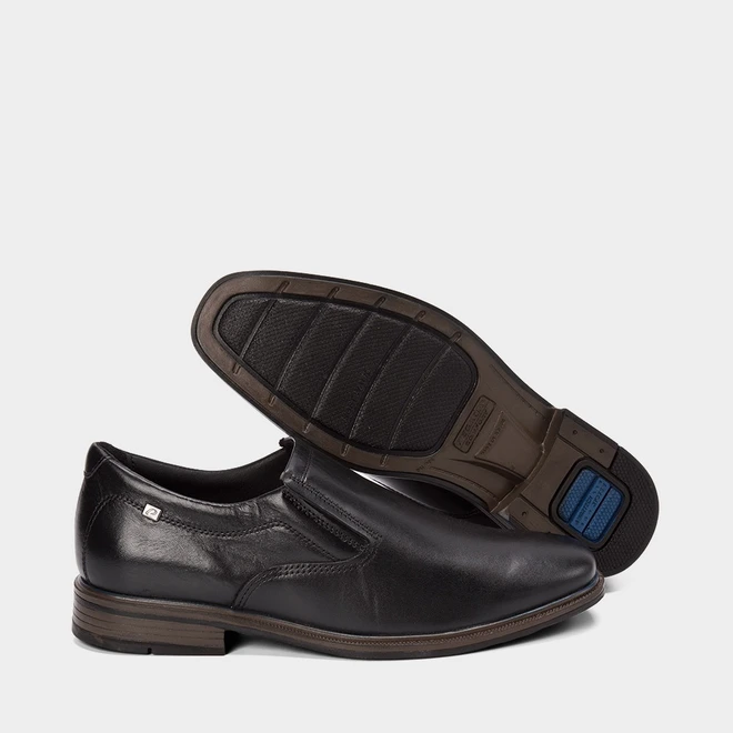 Sapato Social Pegada Stretch Couro Preto