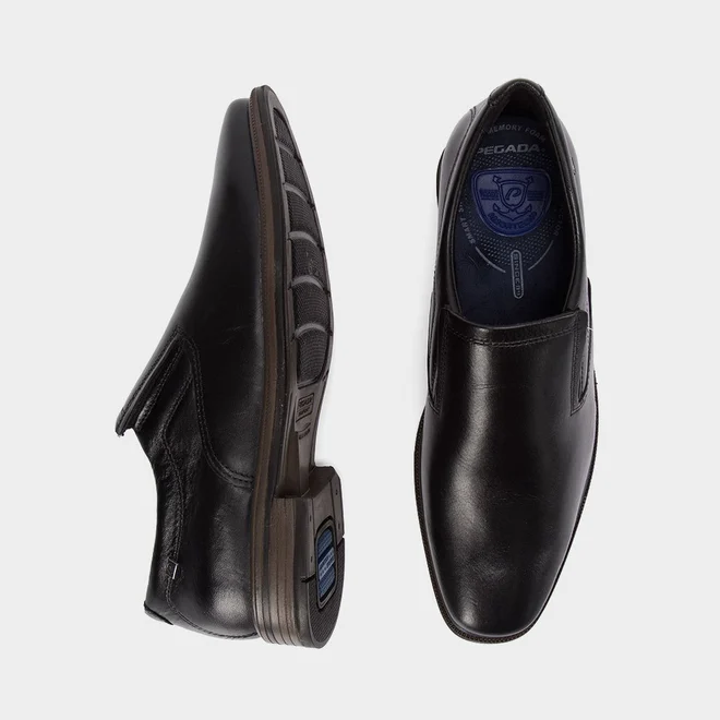 Sapato Social Pegada Stretch Couro Preto