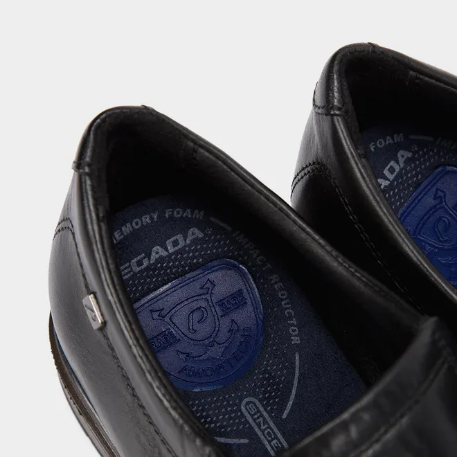 Sapato Social Pegada Stretch Couro Preto