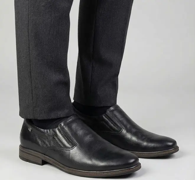 Sapato Social Pegada Stretch Couro Preto