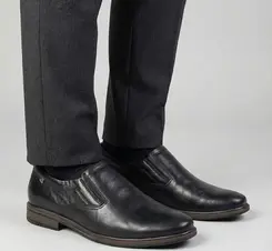 Sapato Social Pegada Stretch Couro Preto
