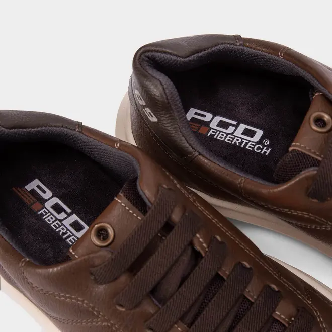 Tênis Pegada Casual Masculino Fibbertech Marrom