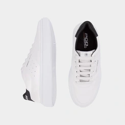 Tênis Pegada Casual Masculino Fibbertech Branco & Preto