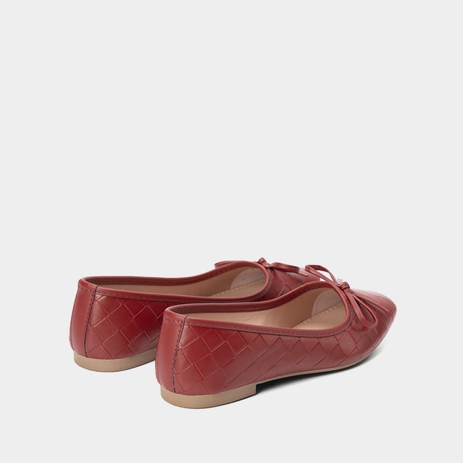Sapatilha Gabriela Matelassê Laço Vermelho