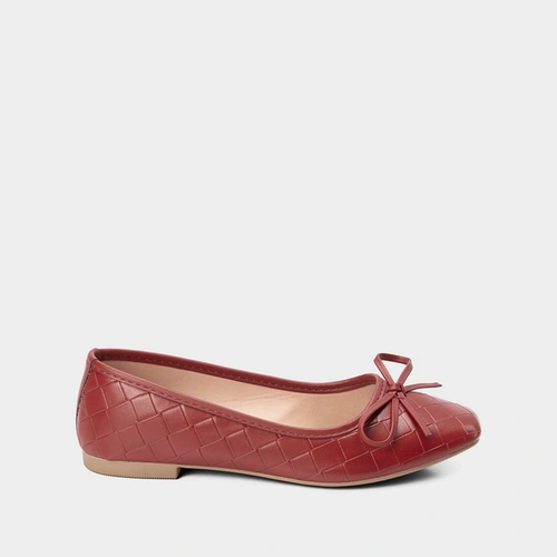Sapatilha Gabriela Matelassê Laço Vermelho