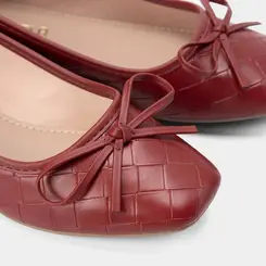 Sapatilha Gabriela Matelassê Laço Vermelho