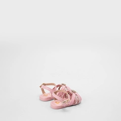 Sandália Bebê Molekinha Glitter Detalhe Coroa Rosa