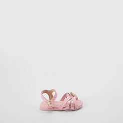 Sandália Bebê Molekinha Glitter Detalhe Coroa Rosa