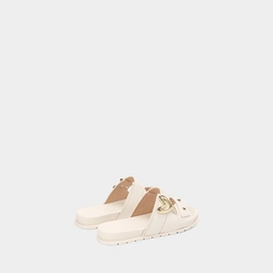 Rasteira Infantil Pepete Molekinha Coração Off White