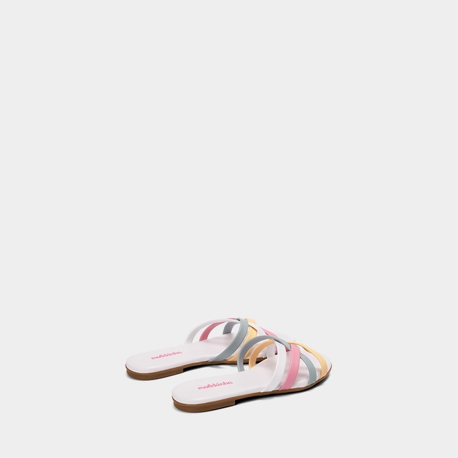 Rasteirinha Infantil Molekinha Multitiras Cruzadas Multicolor