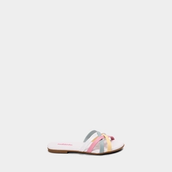 Rasteirinha Infantil Molekinha Multitiras Cruzadas Multicolor