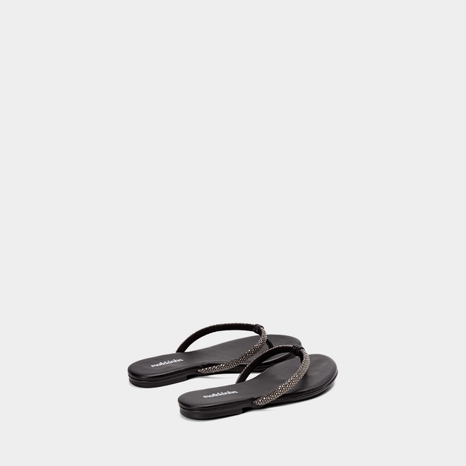 Chinelo Infantil Molekinha Tira Strass Preto
