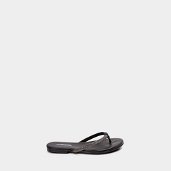 Chinelo Infantil Molekinha Tira Strass Preto