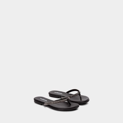 Chinelo Infantil Molekinha Tira Strass Preto