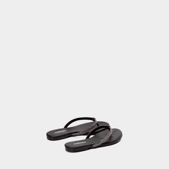Chinelo Infantil Molekinha Tira Strass Preto
