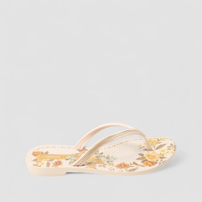 Chinelo Infantil Grendha Floral Amarelo