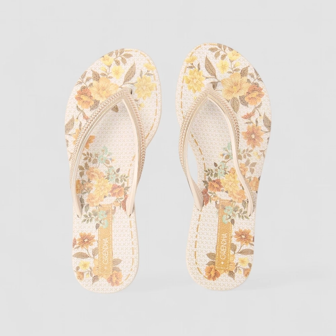 Chinelo Infantil Grendha Floral Amarelo