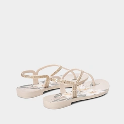 Sandália Rasteira Amor em Flor Grendha Off White
