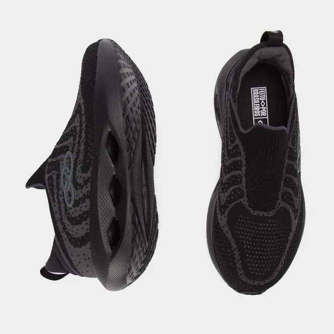 Slip On Infantil Olympikus Pixel Original Calce Fácil Preto