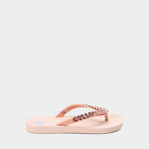 Chinelo Zaxy Hype Corrente Dourada Nude