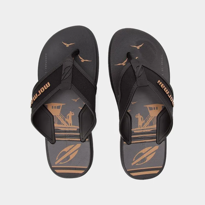 Chinelo Mormaii Wave Estampa Dourada & Preto