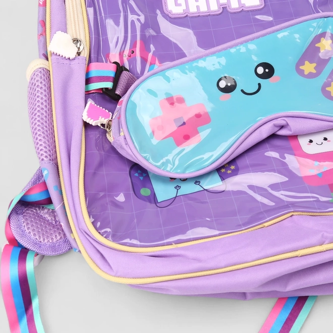 Mochila Infantil Yins Start Game Com Estojo Roxo