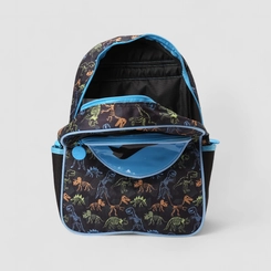Mochila Infantil Yins Dinossauro Preto & Azul