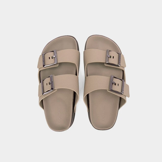 Papete Masculina Cartago Fivela Bege & Marrom