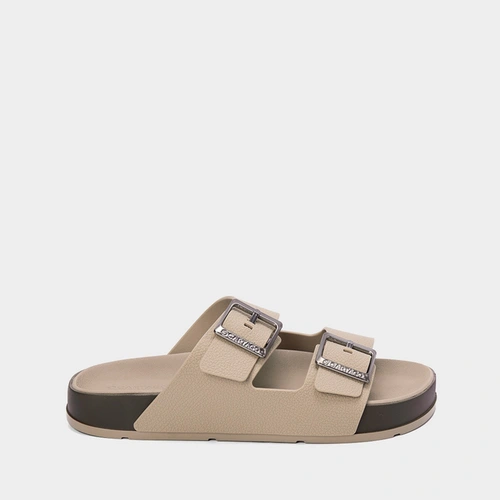 Papete Cartago Milão Plus Slide Bege & Marrom