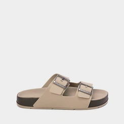 Papete Masculina Cartago Fivela Bege & Marrom