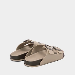 Papete Masculina Cartago Fivela Bege & Marrom
