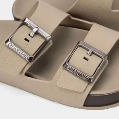 Papete Masculina Cartago Fivela Bege & Marrom