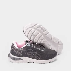 Tênis Vertus Conforto Esportivo Feminino Tecido Cinza