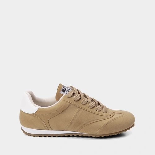 Tênis Sua Cia Casual Feminino Camurça Bege