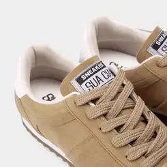 Tênis Sua Cia Casual Feminino Camurça Bege
