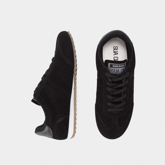 Tênis Sua Cia Casual Feminino Camurça Preto