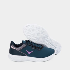 Tênis Infantil Vertus Jogging Detalhe Logo Tecido Marinho & Rosa