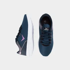 Tênis Infantil Vertus Jogging Detalhe Logo Tecido Marinho & Rosa