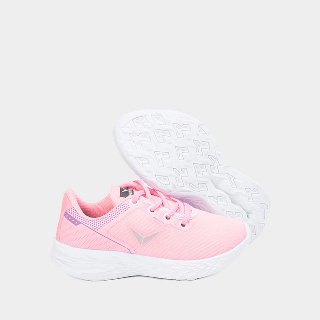 Tênis Infantil Vertus Jogging Detalhe Logo Tecido Rosa & Lilás