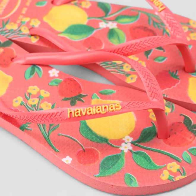 Chinelo Feminino Havaianas Original Estampa Frutas Rosa