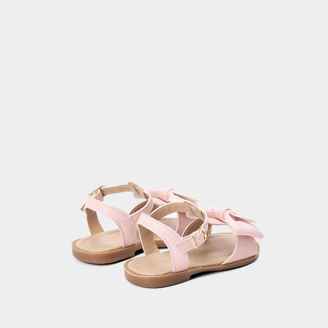 Sandália Rasteira Gabrielinha Infantil Laço Rosa