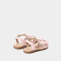 Sandália Rasteira Gabrielinha Infantil Laço Rosa
