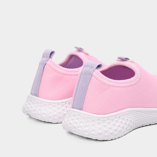 Tênis Esportivo Bebê Vertus Jogging Logo Pespontos Tecido Rosa & Lilás