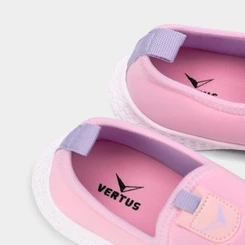 Tênis Esportivo Bebê Vertus Jogging Logo Pespontos Tecido Rosa & Lilás