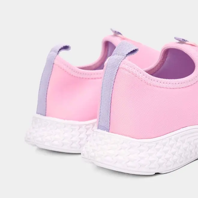 Tênis Infantil Vertus Jogging Logo Pespontos Tecido Rosa & Lilás