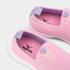 Tênis Infantil Vertus Jogging Logo Pespontos Tecido Rosa & Lilás