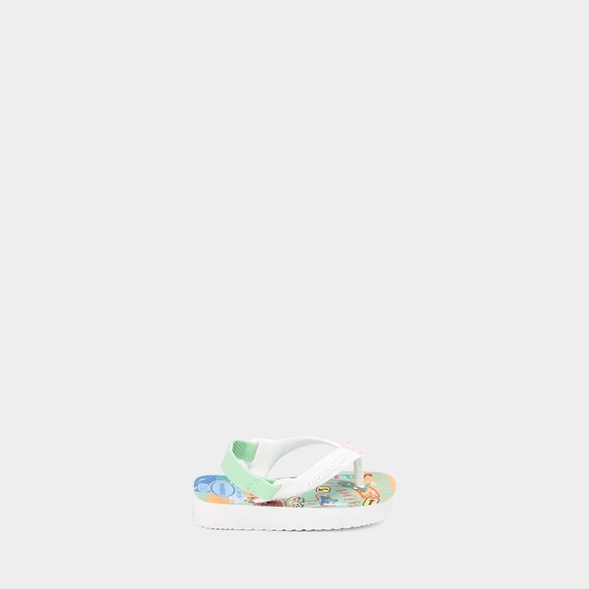 Chinelo Bebê Havaianas Peppa Pig Original Branco & Verde